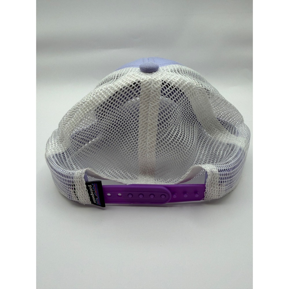Patagonia Trucker Hat Unisex OS Purple White Fitz Roy Patch Mesh Snapback 38175 - Picture 3 of 7